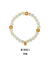 Mingxi | Natural Moonstone & Yellow Apatite Bracelet – Clarity & Joy
